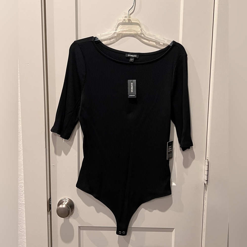 Express Elegant Black Bodysuit